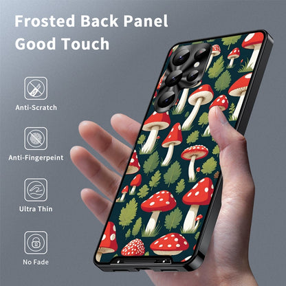 For Samsung Galaxy S25 Ultra Magnetic Case Mushroom Forest Pattern PC TPU Phone Cover with Lens Film