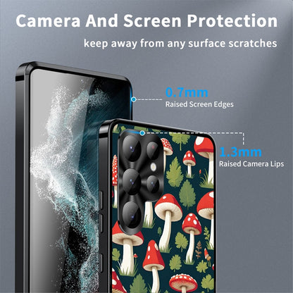 For Samsung Galaxy S25 Ultra Magnetic Case Mushroom Forest Pattern PC TPU Phone Cover with Lens Film