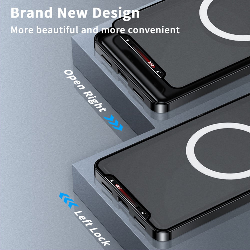 For Samsung Galaxy S25 Ultra Magnetic Case Football Pattern PC+TPU Mobile Phone Cover with Lens Film
