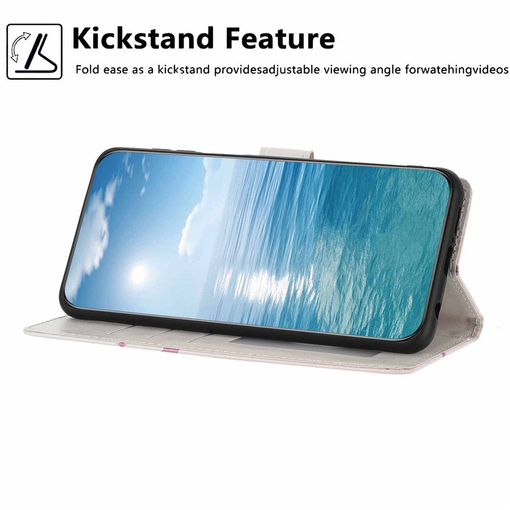 For Samsung Galaxy S26+ Wallet Case Pattern Printing PU Leather Stand Flip Phone Cover with Wrist Strap
