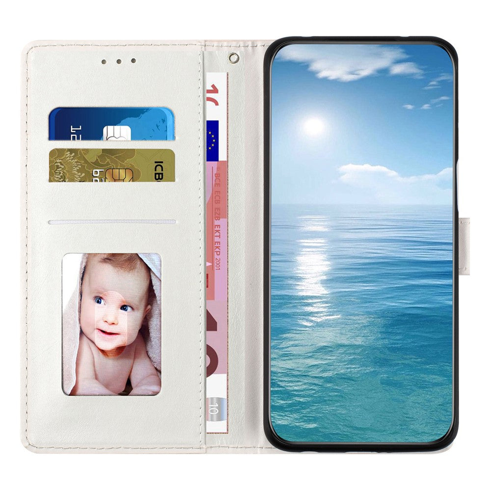 For Samsung Galaxy S26+ Wallet Case Pattern Printing PU Leather Stand Flip Phone Cover with Wrist Strap