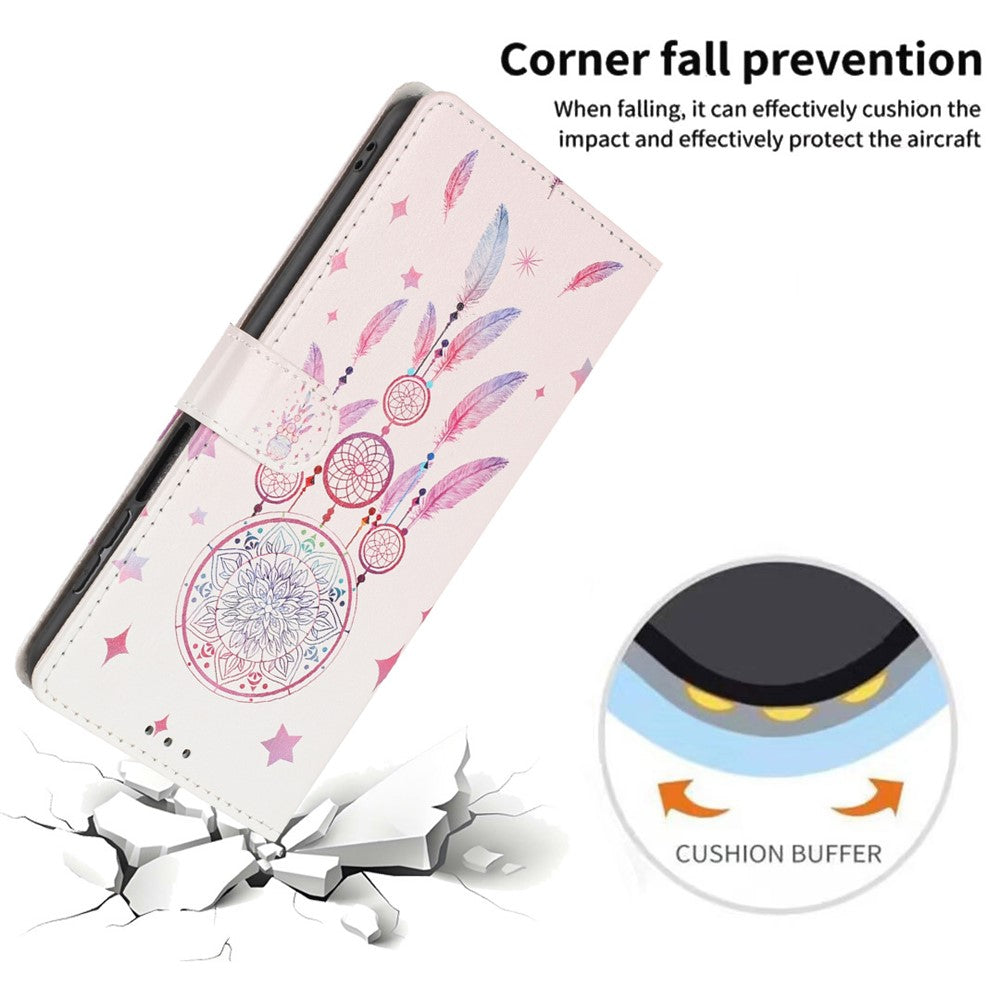 For Samsung Galaxy S26+ Wallet Case Pattern Printing PU Leather Stand Flip Phone Cover with Wrist Strap