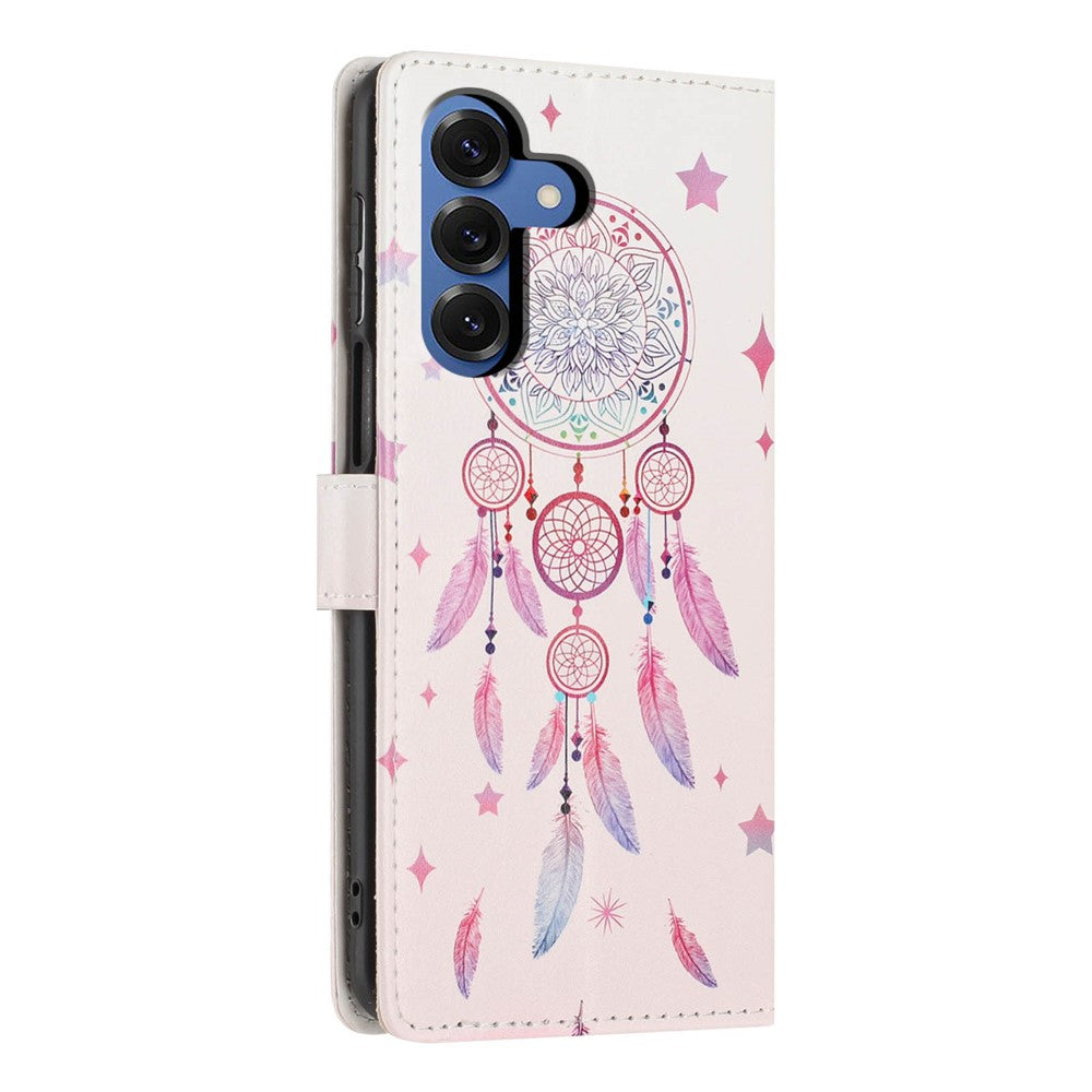 For Samsung Galaxy S26+ Wallet Case Pattern Printing PU Leather Stand Flip Phone Cover with Wrist Strap