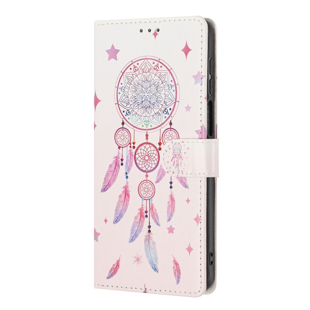 For Samsung Galaxy S26+ Wallet Case Pattern Printing PU Leather Stand Flip Phone Cover with Wrist Strap