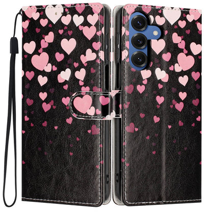 For Samsung Galaxy S26+ Wallet Case Pattern Printing PU Leather Stand Flip Phone Cover with Wrist Strap