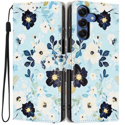 For Samsung Galaxy S26+ Wallet Case Pattern Printing PU Leather Stand Flip Phone Cover with Wrist Strap