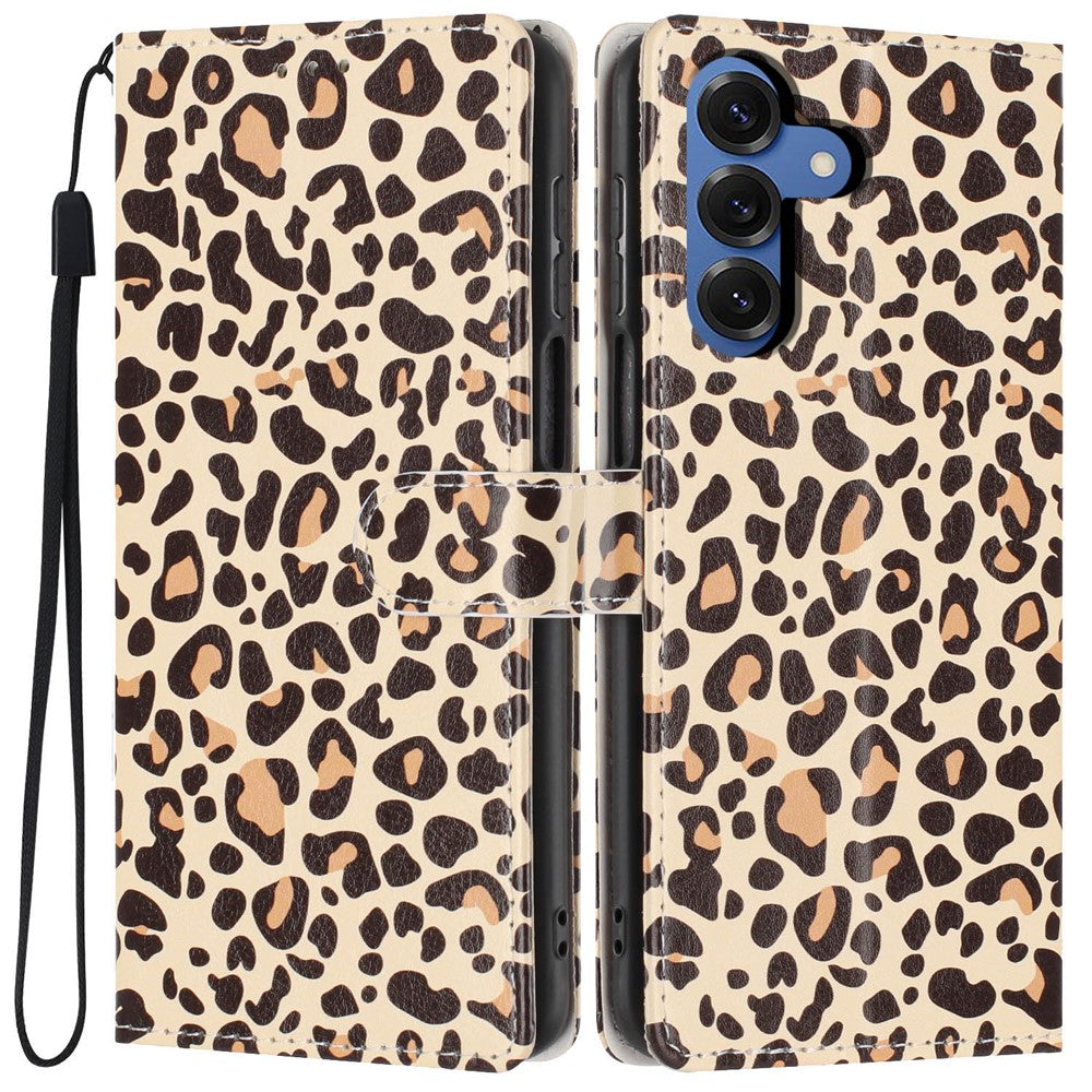 For Samsung Galaxy S26+ Wallet Case Pattern Printing PU Leather Stand Flip Phone Cover with Wrist Strap