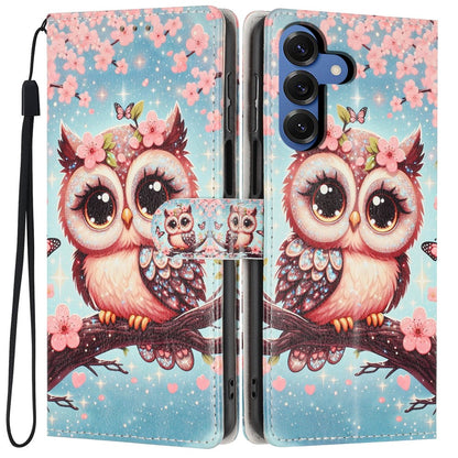 For Samsung Galaxy S26+ Wallet Case Pattern Printing PU Leather Stand Flip Phone Cover with Wrist Strap