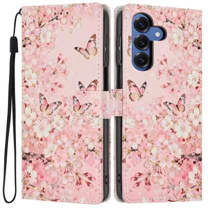 For Samsung Galaxy S26+ Wallet Case Pattern Printing PU Leather Stand Flip Phone Cover with Wrist Strap