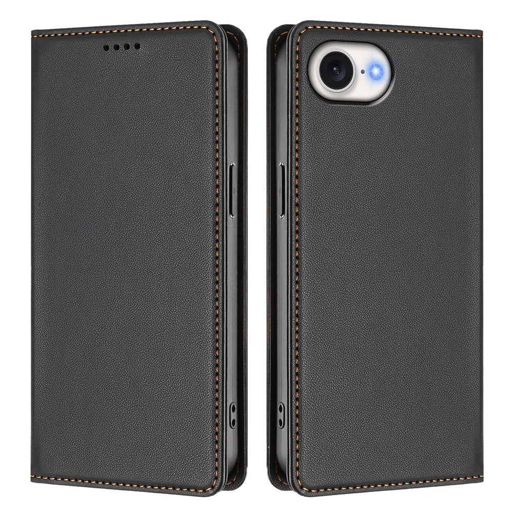 For iPhone 17e / 16e Leather Wallet Case Magnetic Closure RFID Blocking Phone Cover