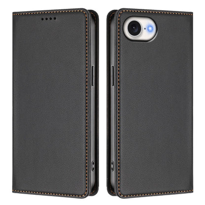 For iPhone 17e / 16e Leather Wallet Case Magnetic Closure RFID Blocking Phone Cover