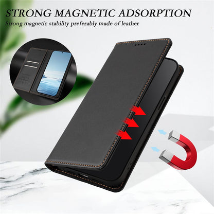 For iPhone 17e / 16e Leather Wallet Case Magnetic Closure RFID Blocking Phone Cover