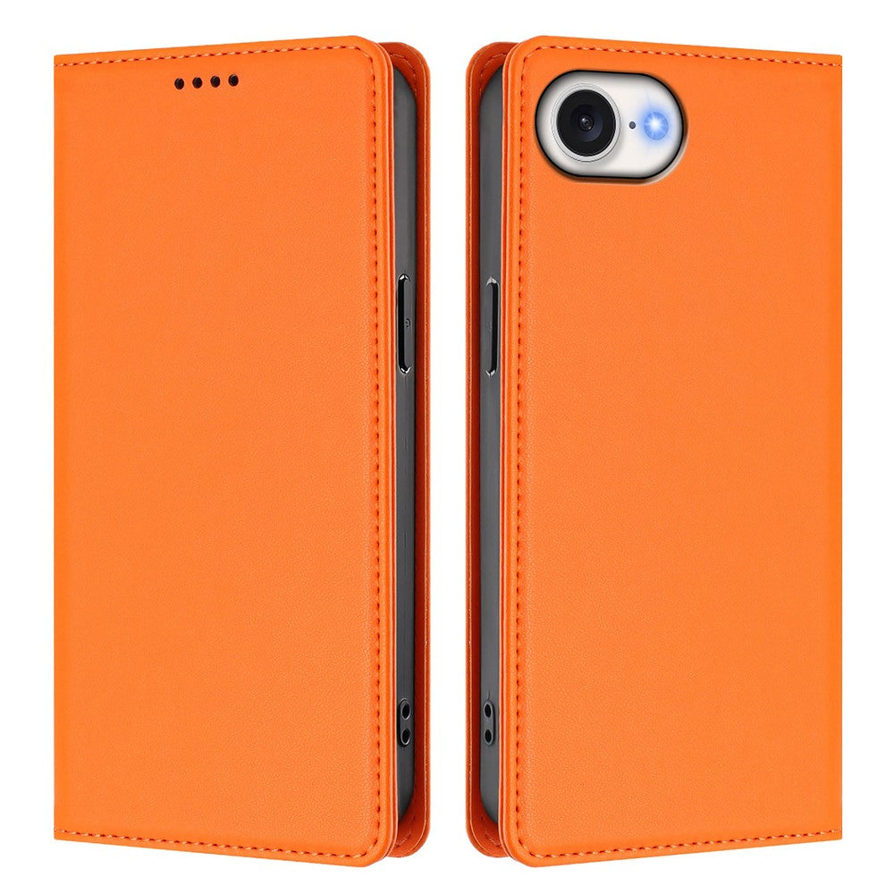 For iPhone 17e / 16e Leather Wallet Case Magnetic Closure RFID Blocking Phone Cover