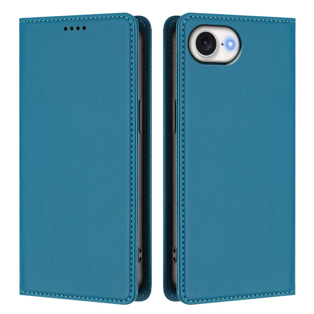For iPhone 17e / 16e Leather Wallet Case Magnetic Closure RFID Blocking Phone Cover