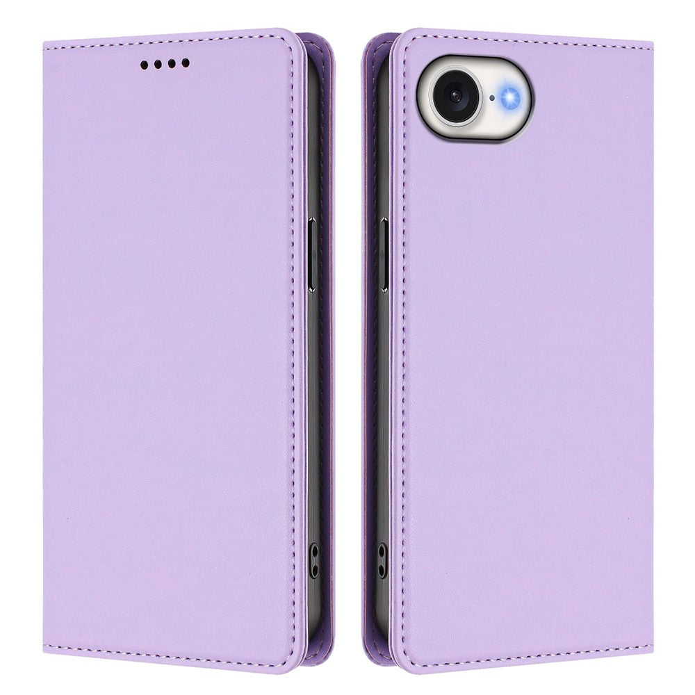 For iPhone 17e / 16e Leather Wallet Case Magnetic Closure RFID Blocking Phone Cover