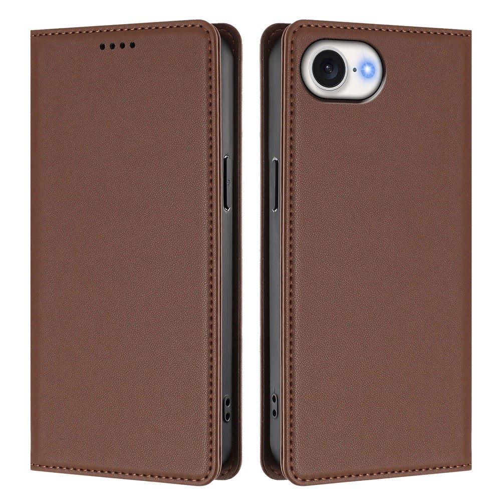 For iPhone 17e / 16e Leather Wallet Case Magnetic Closure RFID Blocking Phone Cover