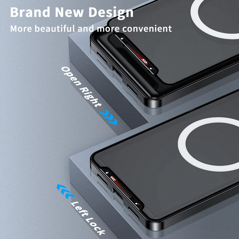 For Samsung Galaxy S25 Ultra Magnetic Case Heart Pattern PC + TPU Phone Cover with Lens Film