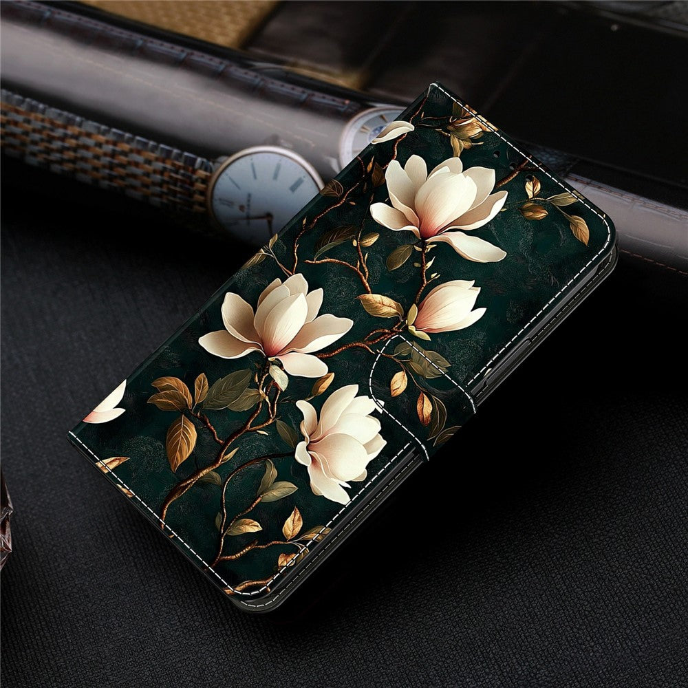 For iPhone 17e / 16e Wallet Stand Case Pattern Printing Leather Phone Cover