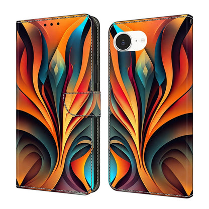 For iPhone 17e / 16e Wallet Stand Case Pattern Printing Leather Phone Cover