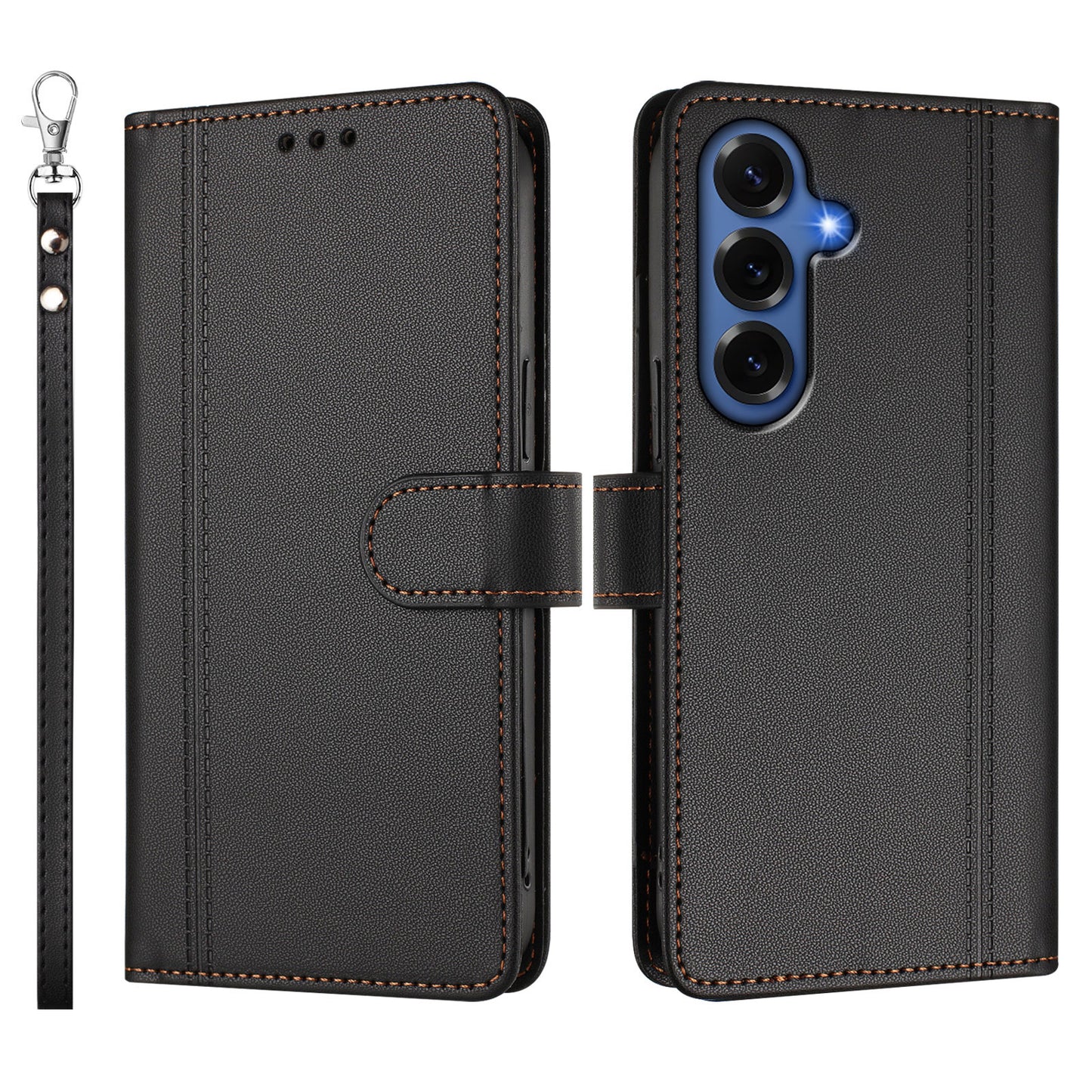 For Samsung Galaxy S26+ Case 9 Card Slots PU Leather Flip Wallet Phone Cover with Hand Strap