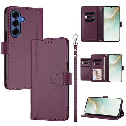 For Samsung Galaxy S26+ Case 9 Card Slots PU Leather Flip Wallet Phone Cover with Hand Strap