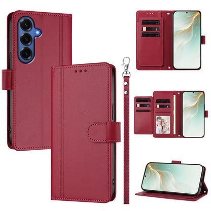 For Samsung Galaxy S26+ Case 9 Card Slots PU Leather Flip Wallet Phone Cover with Hand Strap