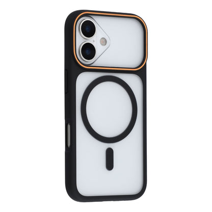 For iPhone 16 Magnetic Case Large Viewing Window TPU + PC Shockproof Phone Cover
