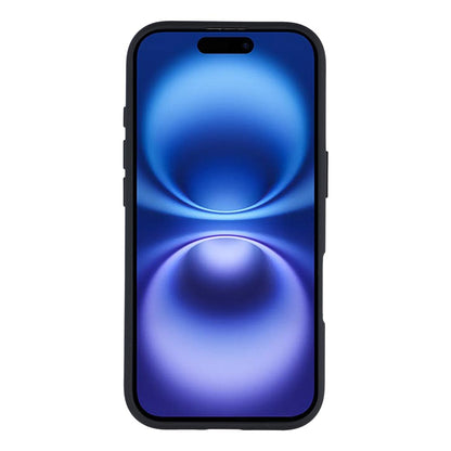 For iPhone 16 Magnetic Case Large Viewing Window TPU + PC Shockproof Phone Cover