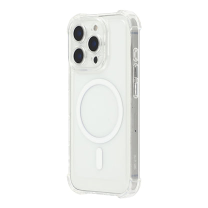 For iPhone 16 Pro Max Magnetic Case Electroplated Buttons PC TPU Shockproof Clear Cover