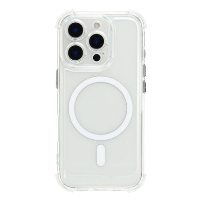 For iPhone 16 Pro Max Magnetic Case Electroplated Buttons PC TPU Shockproof Clear Cover