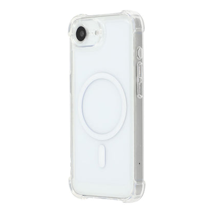Magnetic Case For iPhone 17e  /  16e Electroplated Buttons PC TPU Shockproof Clear Cover