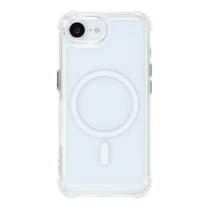 Magnetic Case For iPhone 17e  /  16e Electroplated Buttons PC TPU Shockproof Clear Cover