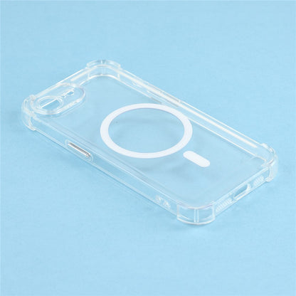 Magnetic Case For iPhone 17e  /  16e Electroplated Buttons PC TPU Shockproof Clear Cover