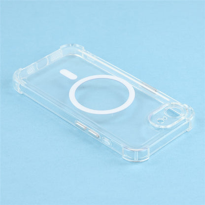 Magnetic Case For iPhone 17e  /  16e Electroplated Buttons PC TPU Shockproof Clear Cover