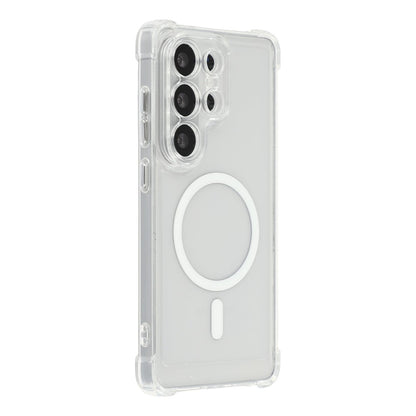 For Samsung Galaxy S25 Ultra Magnetic Case Electroplated Buttons PC TPU Shockproof Clear Cover
