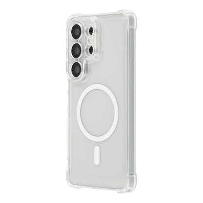 For Samsung Galaxy S25 Ultra Magnetic Case Electroplated Buttons PC TPU Shockproof Clear Cover
