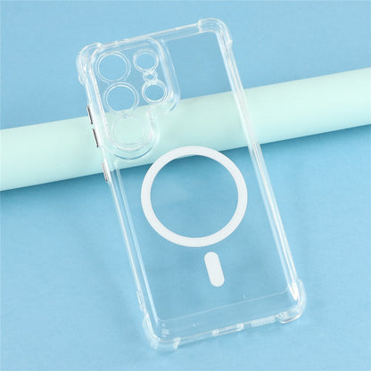 For Samsung Galaxy S25 Ultra Magnetic Case Electroplated Buttons PC TPU Shockproof Clear Cover