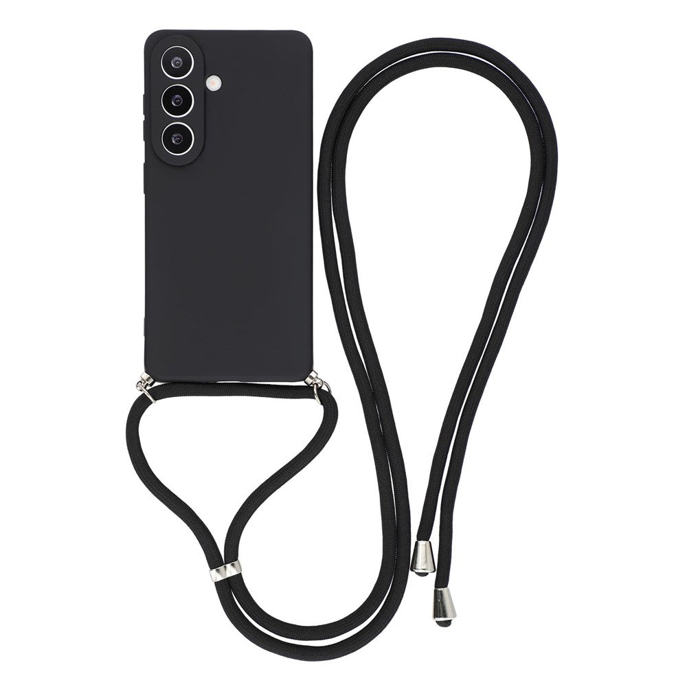 For Samsung Galaxy S26+ Case Flexible TPU Fiber Lining Anti-Shock Crossbody Phone Cover