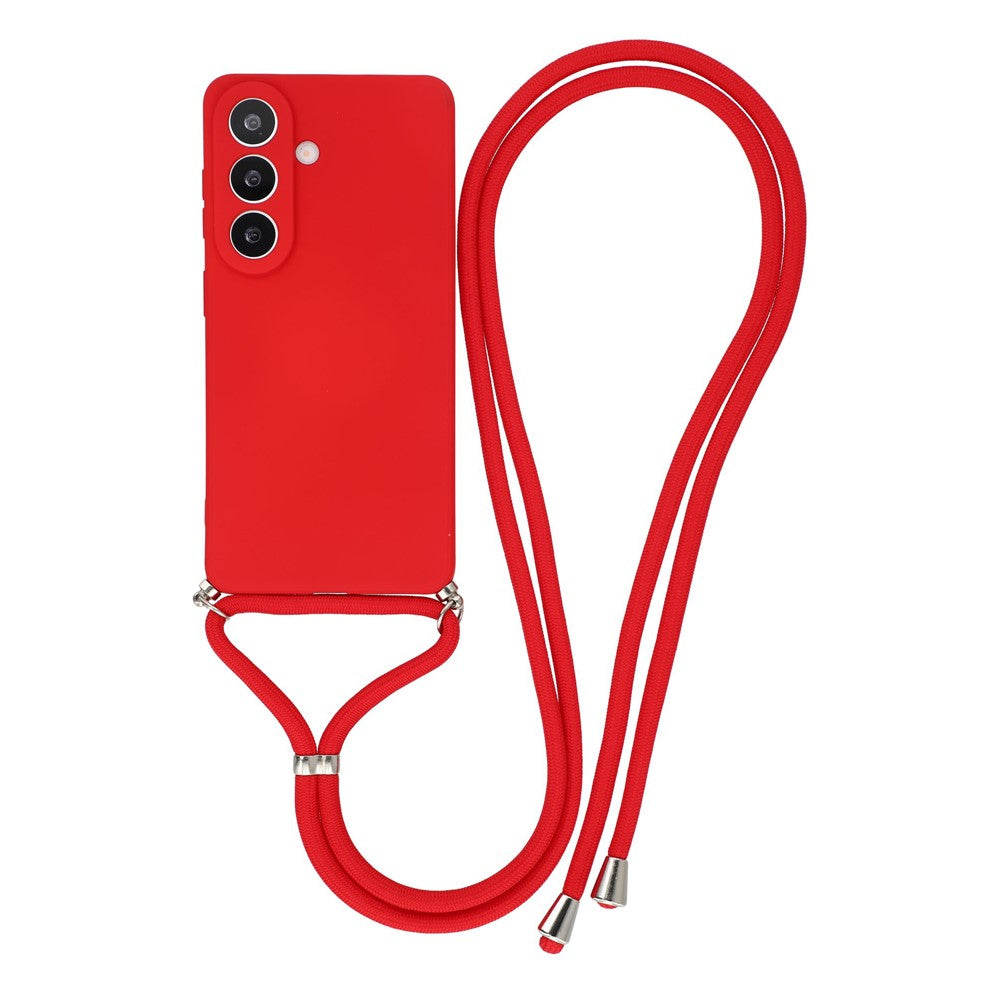 For Samsung Galaxy S26+ Case Flexible TPU Fiber Lining Anti-Shock Crossbody Phone Cover