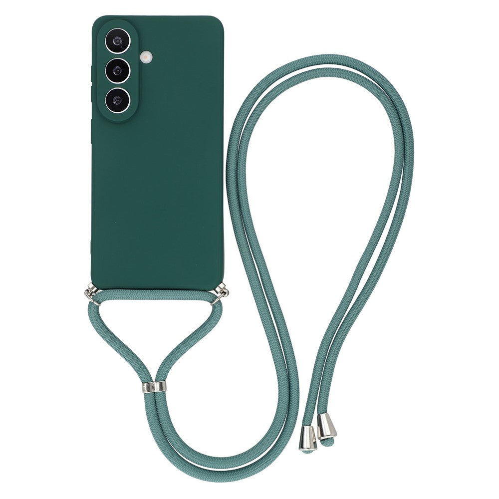 For Samsung Galaxy S26+ Case Flexible TPU Fiber Lining Anti-Shock Crossbody Phone Cover