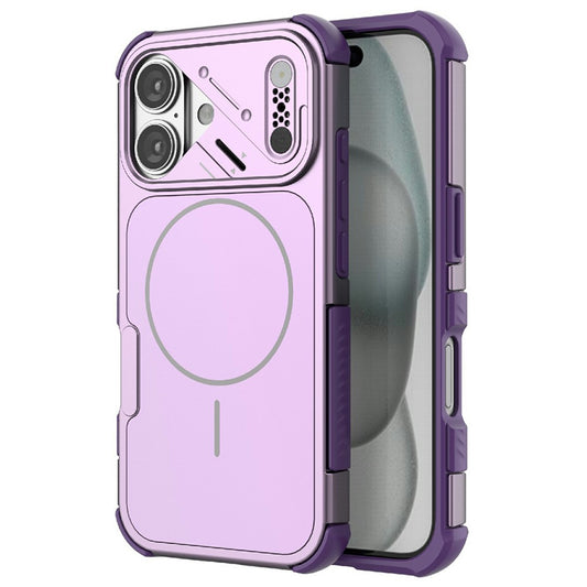 For iPhone 16 Case Shockproof Airbag PC+TPU Phone Cover Compatible with MagSafe