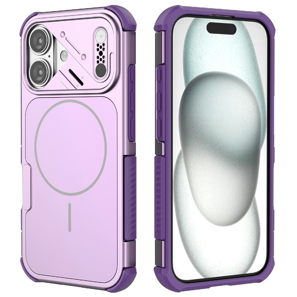 For iPhone 16 Case Shockproof Airbag PC+TPU Phone Cover Compatible with MagSafe