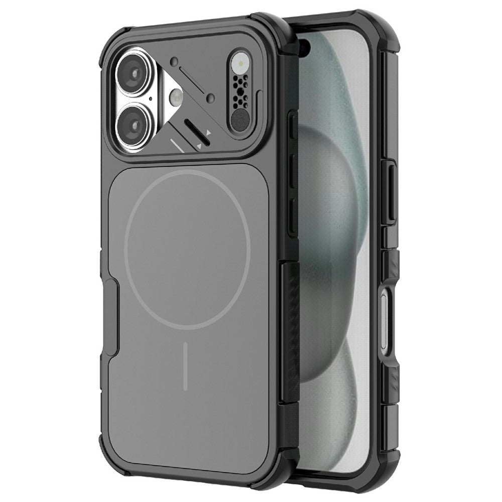 For iPhone 16 Case Shockproof Airbag PC+TPU Phone Cover Compatible with MagSafe