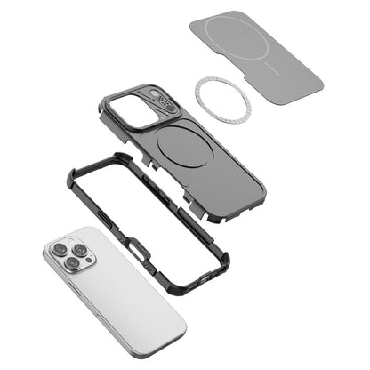 For iPhone 16 Pro Case Shockproof Airbag PC+TPU Phone Cover Compatible with MagSafe