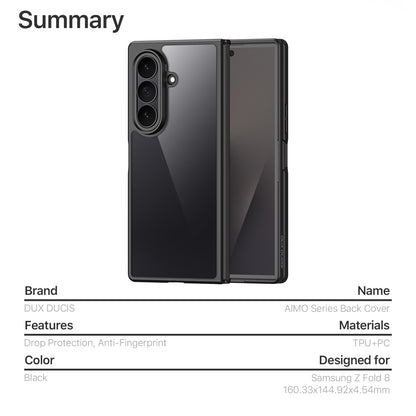 DUX DUCIS for Samsung Galaxy Z Fold8 Ultra Aimo Series PC + TPU Clear Back Phone Cover (REACH Certification)