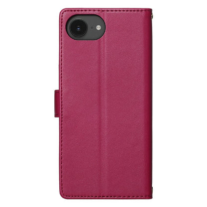 For iPhone 17e / 16e Case Adorable Cat Pattern PU Leather Wallet Phone Cover with Wrist Strap