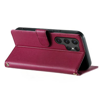 For Samsung Galaxy S25 Ultra Case Adorable Cat Pattern PU Leather Wallet Phone Cover with Wrist Strap