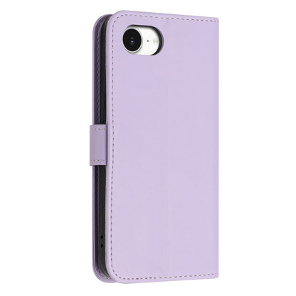 For iPhone 17e  /  16e Case Glitter Butterfly Zipper Pocket Stand Leather Phone Cover with Hand Strap / Shoulder Strap