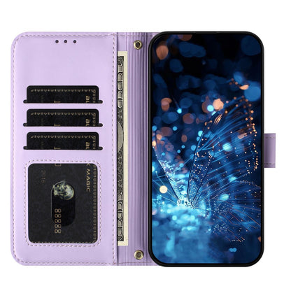 For Samsung Galaxy S26+ Case Glitter Butterfly Zipper Pocket Stand Leather Phone Cover with Hand Strap / Shoulder Strap