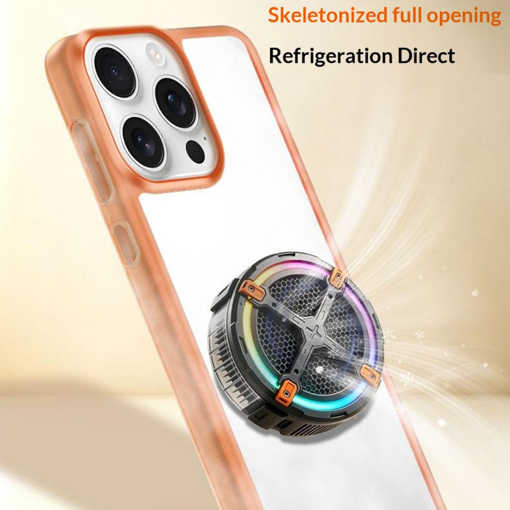 For iPhone 15 Pro Case Hollow Heat Dissipation PC Bumper Phone Cover